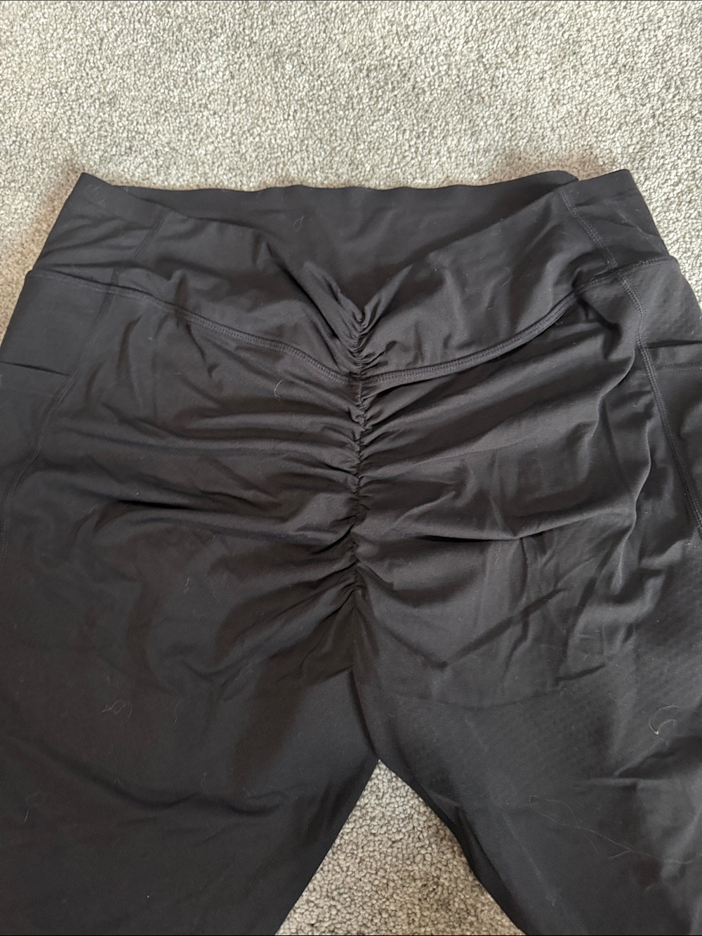HALARA Girls' Black Ruched Front Leggings - Picture 2 of 3